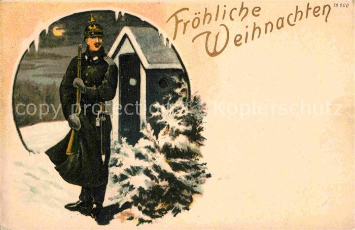 Militaria Weihnachten Silvester Froehliche Weihnachten WK1 Kuenstlerkarte