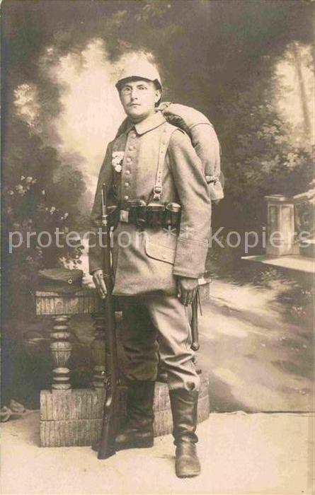 Dessau-Rosslau Militaria WK1 Soldat mit Bajonette