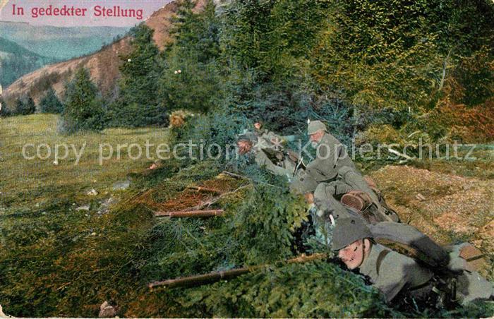 Militaria Schuetzengraben WK1 Kuenstlerkarte