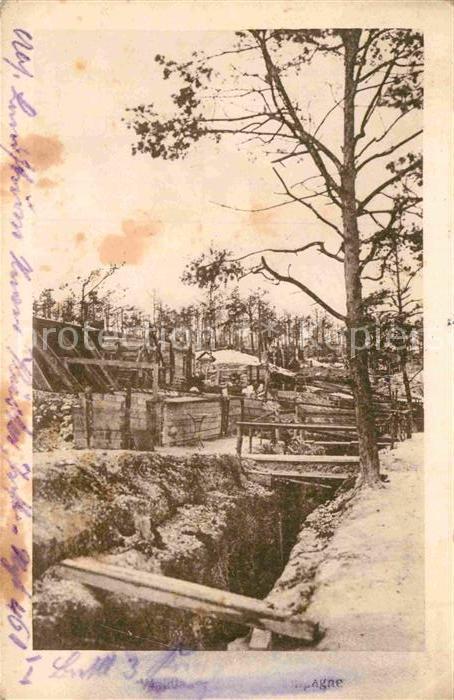 Militaria Schuetzengraben Waldlager Unterstand WK1