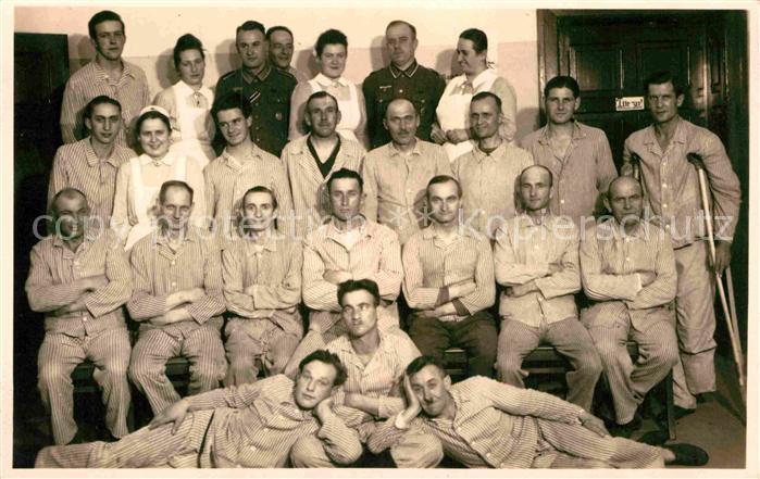 Militaria Lazarett WK1 Gruppenfoto