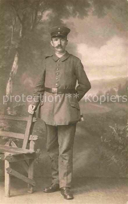 Militaria WK1 Soldat Fotostudio Portrait  Rob Trefzger Loerrach