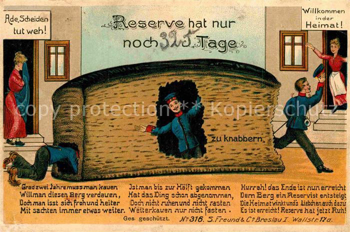 Militaria Humor Reserve hat nur noch 325 Tage! WK1