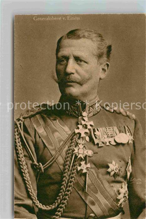 Militaria Adel Generaloberst v. Einem Wohlfarts-karte Achselband Orden