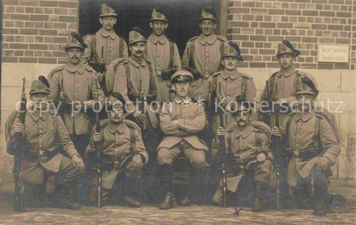 Militaria WK1 Rekruten Depot XXVII Res.Korps 4 Kopm.
Reserve Jaeger Rgt 25 Sax