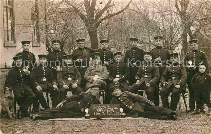 Militaria Deutschland WK1 Loch auf dem Bild Zur Erinnerung 1914-1915 Regiment