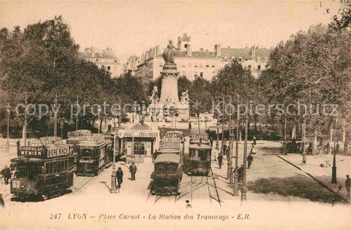 Strassenbahn Lyon Place Carnot Station des Tramways