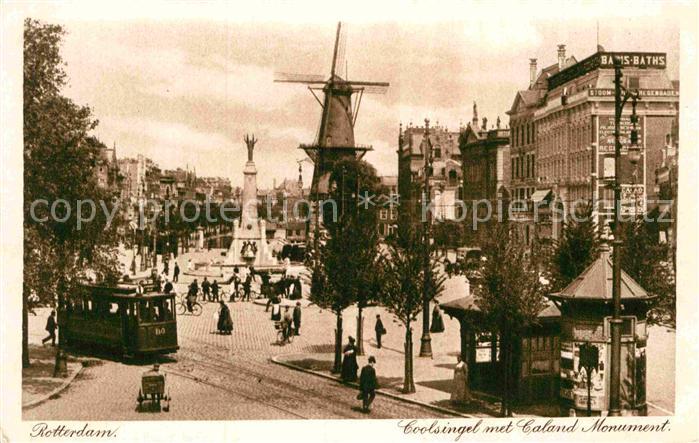 Strassenbahn Rotterdam Coolsingel Caland Monument