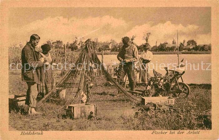 Fischerei Fischer bei der Arbeit Heidebrink