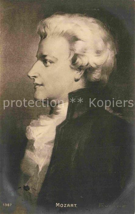 Mozart Wolfgang Amadeus Kuenstlerkarte Rumpf