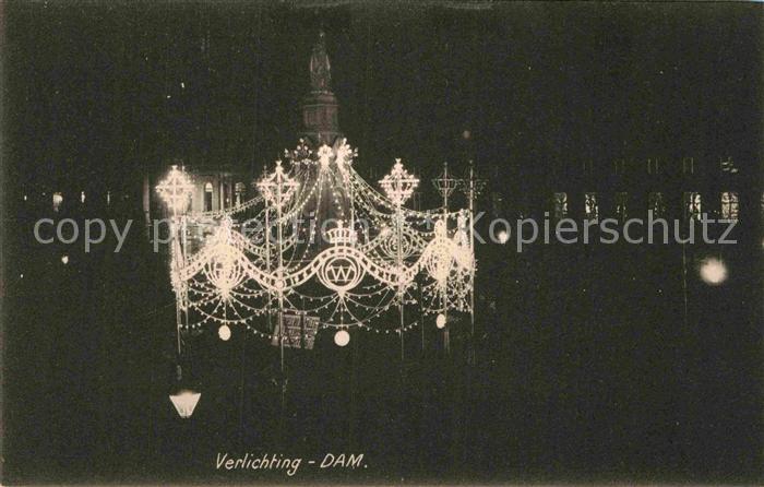 Amsterdam  NL Verlichting Dam
