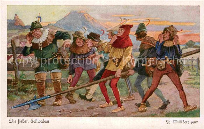 Maerchen Sagen Die sieben Schwaben Georg Mühlberg Nr.