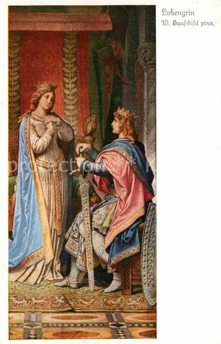 Wagner Richard Komponist Lohengrin Künstlerkarte W. Hauschild Nr