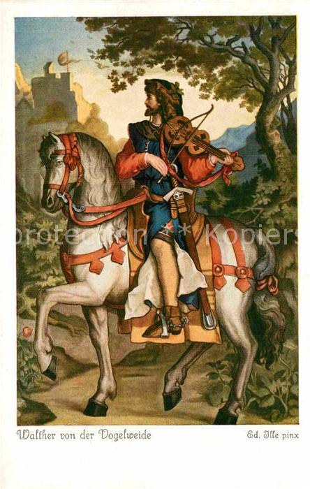 Kuenstlerkarte Ed. Ille Walther von der Vogelweide Nr.