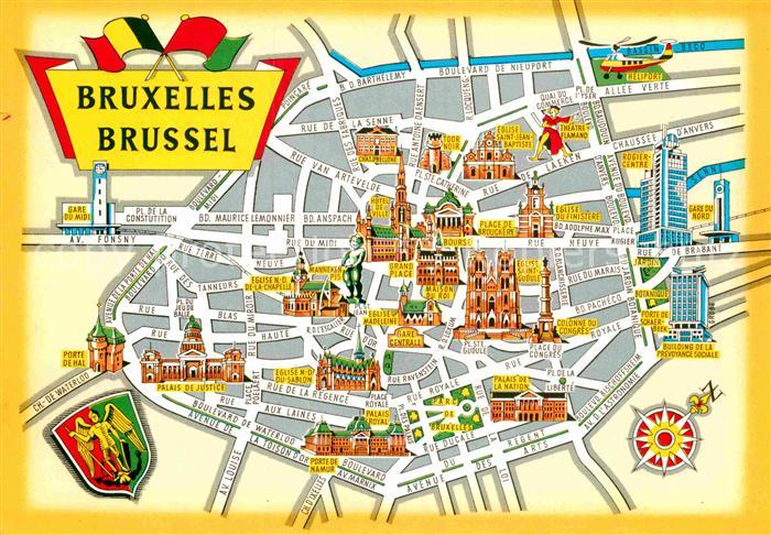 Bruessel Bruxelles Stadtplan