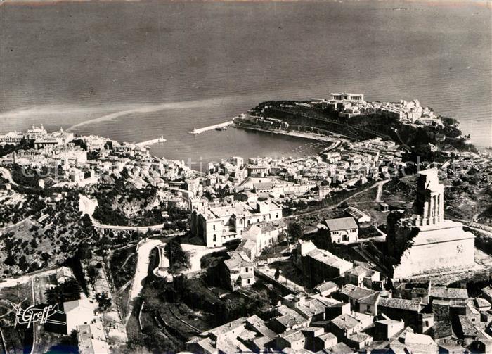 La Turbie Fliegeraufnahme Trophee Auguste droite Monaco