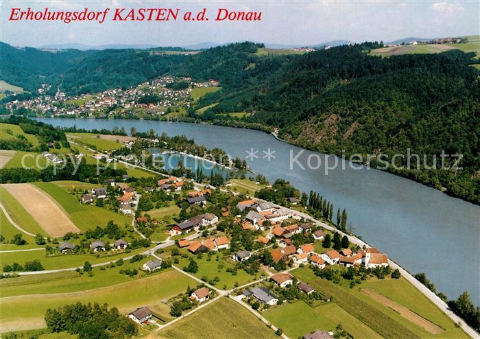Kasten Donau Fliegeraufnahme Campingplatz