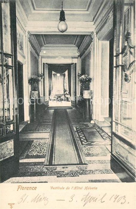Florence Toscana Vestibule de Hotel Helvetia