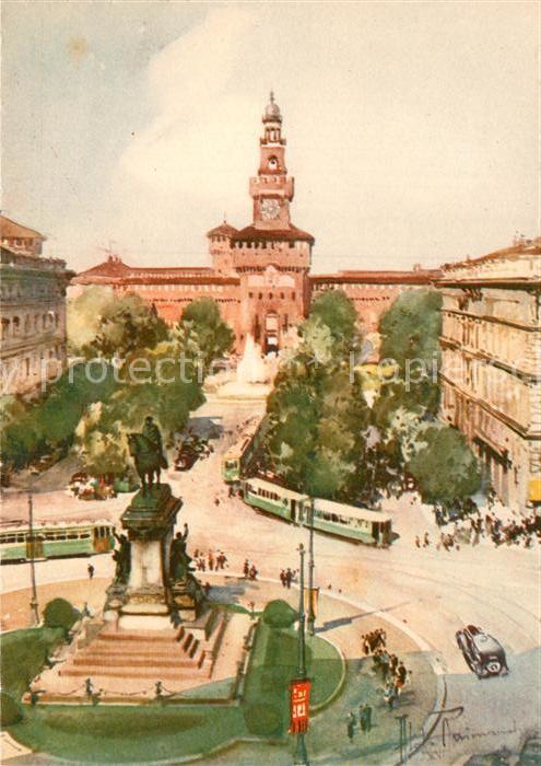 Milano Castello Sforzesco Künstlerkarte