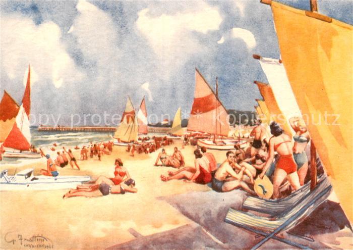 Cattolica Rimini Spiaggia Künstlerkarte