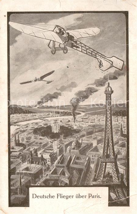 Paris Deutsche Flieger ueber Paris