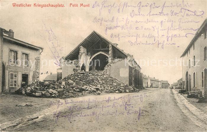 Petit Mont Petitmont Westlicher Kriegsschauplatz