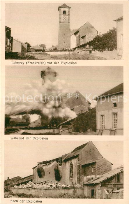 Leintrey Vor waehrend nach der Explosion