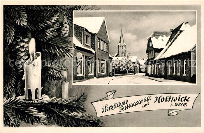 Holtwick Westfalen Strassenansicht Weihnachten