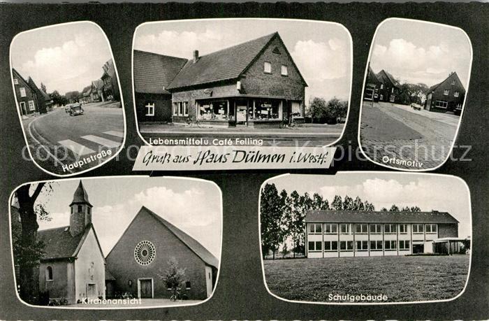 Hausduelmen Hauptstrasse Kirche Lebensmittel Felling