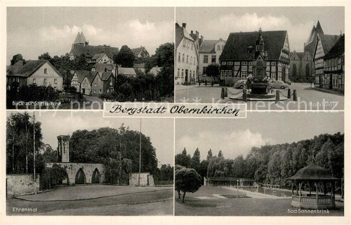 Obernkirchen Marktplatz Stiftskirche Ehrenmal Bad Sonnenbrink