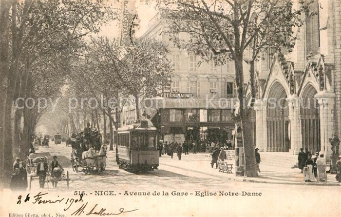 Nice Alpes Maritimes Avenue de la Gare Eglise Notre-Dame