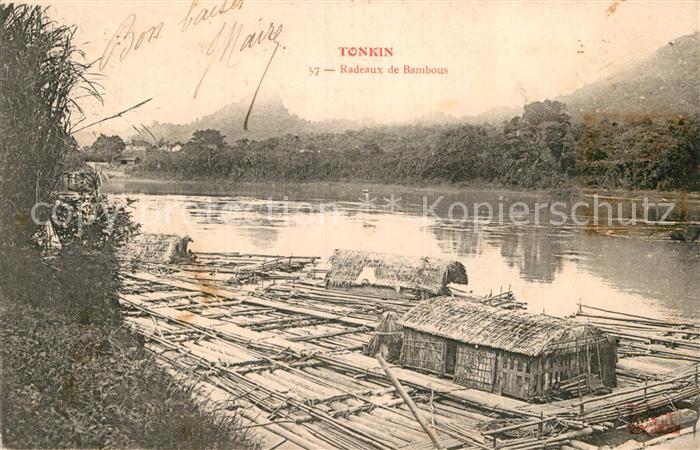 Tonkin Radeaux de Bambous