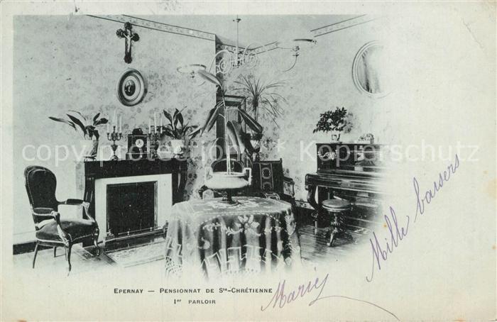 Epernay 51 Pensionnat de Ste Chretienne Parloir