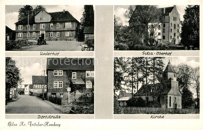 Gilsa Dorfstrasse Kirche Gilsa-Oberhof Unterhof