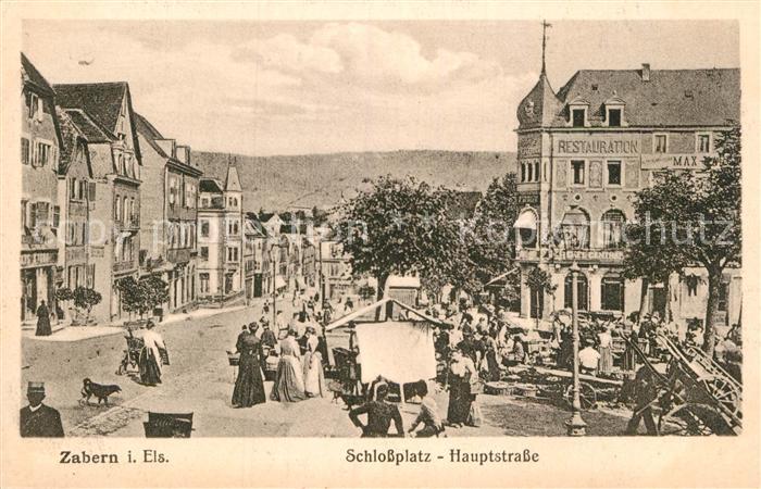 Zabern Saverne Schlosslatz-Hauptstrasse