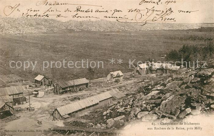 Milly-la-Foret Campement de Bucherons aux Rochers de l