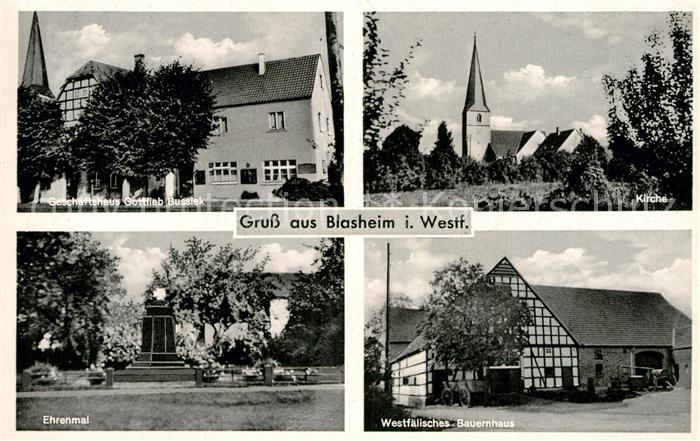 Blasheim Kirche Ehrenmal Geschaeftshaus Gottlieb Bussiek