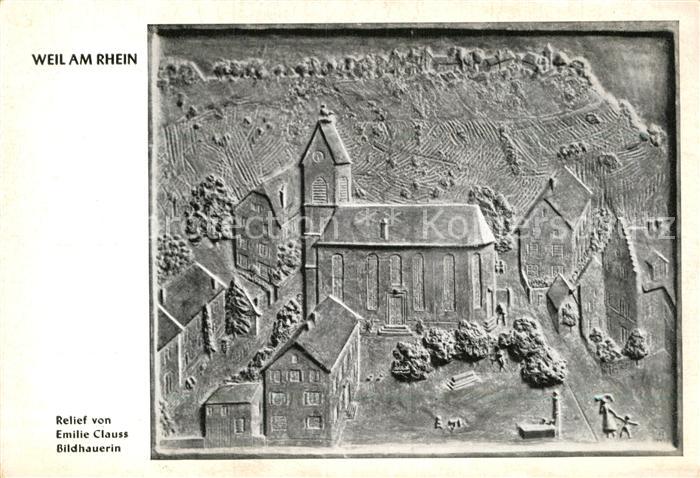 Weil am Rhein Relief von Emilie Clauss Bildhauerin Kirche