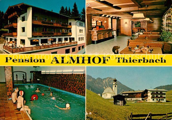 Thierbach Wildschoenau Pension Almhof Hallenbad Gaststube Teilansicht