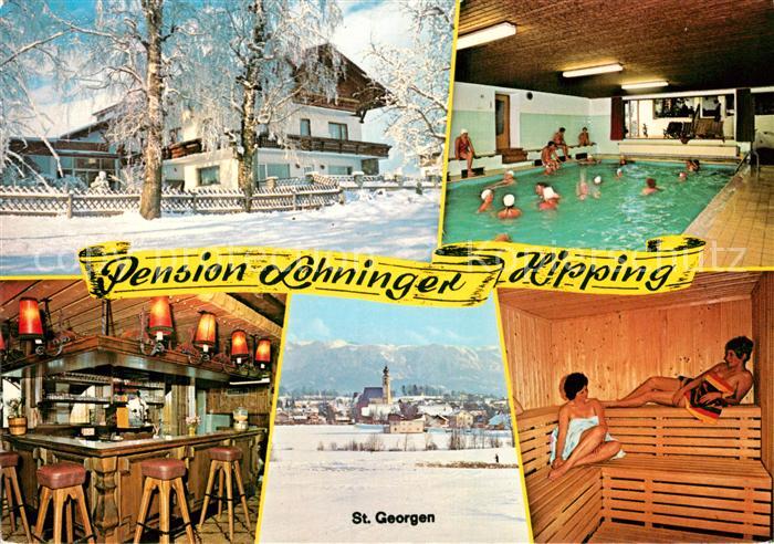 St Georgen Attergau Pension Lohninger Bar Hallenbad Teilansicht Sauna