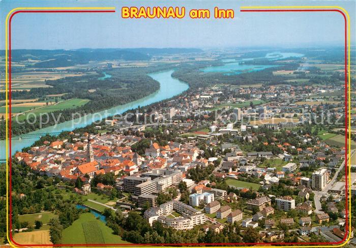 Braunau Inn Fliegeraufnahme Pfarrkirche
