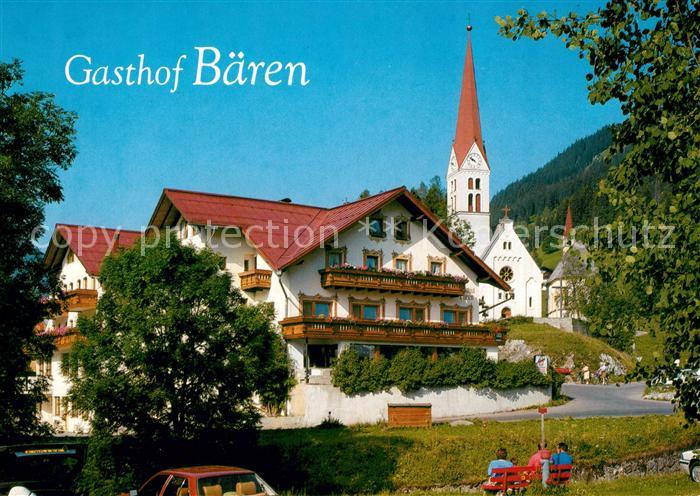 Holzgau Gasthof Baeren Kirche
