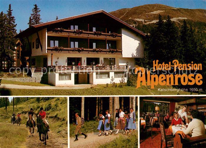 Katschberghoehe Hotel Pension Alpenrose Reiter Waldweg Gaststube