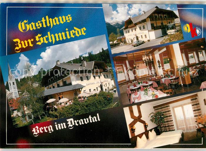 Berg Drautal Gasthaus Zur Schmiede Gastraeume Zimmer Panorama