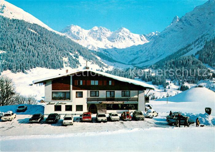 Mittelberg Kleinwalsertal Cafe Pension Luggi Leitner Winter