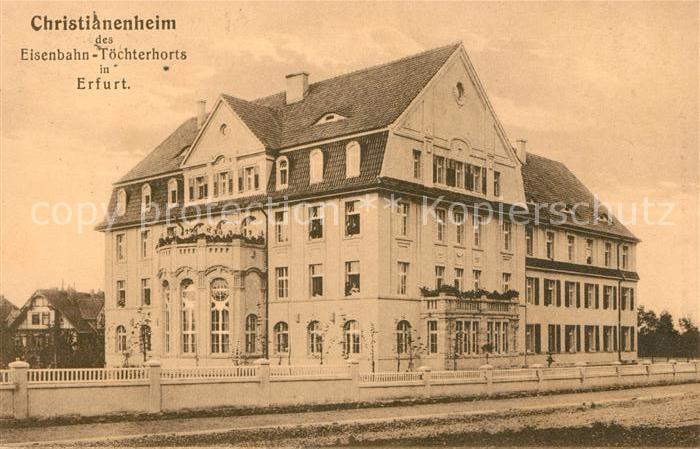 ERFURT  CITY Christianenheim Eisenbahn Toechterhort