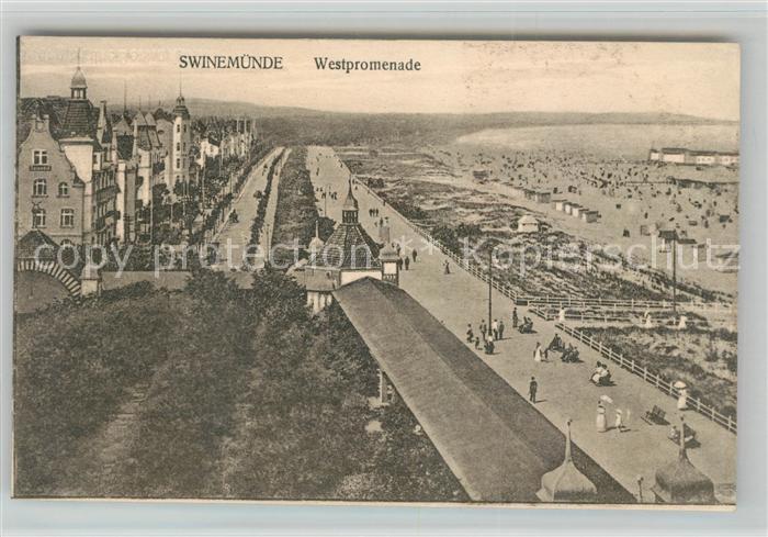 Swinemuende Swinoujscie Fliegeraufnahme Westpromenade