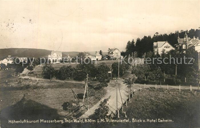 Masserberg Blick vom Hotel Daheim Villenviertel