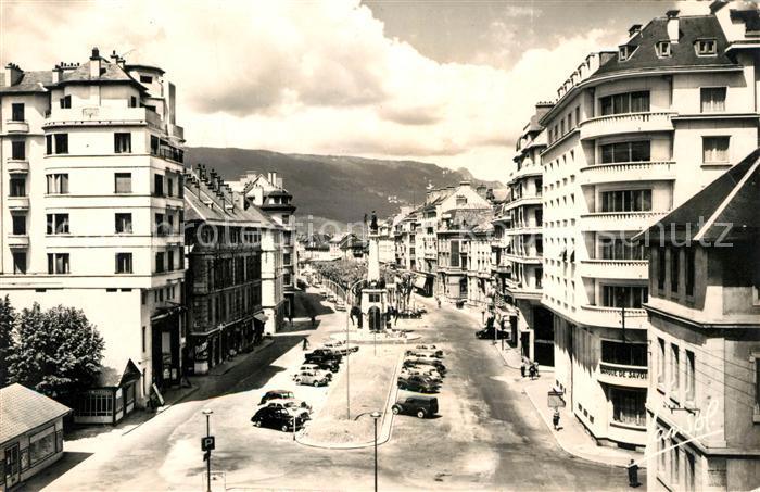 Chambery Savoie Boulevard Colonne Statue General Boigne