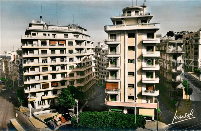 Alger Algerien Rue Michelet vers le Parc de Galand